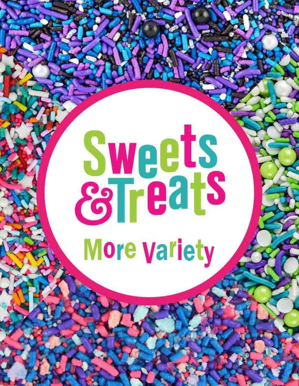 Sweets & Treats Boutique neon sprinkles create eye-catching garnishes for desserts.