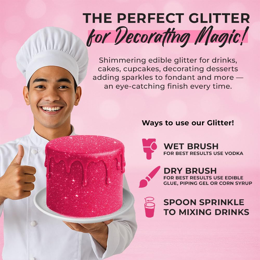 Sweets & Treats Boutique pink glitter color options for themed celebrations.