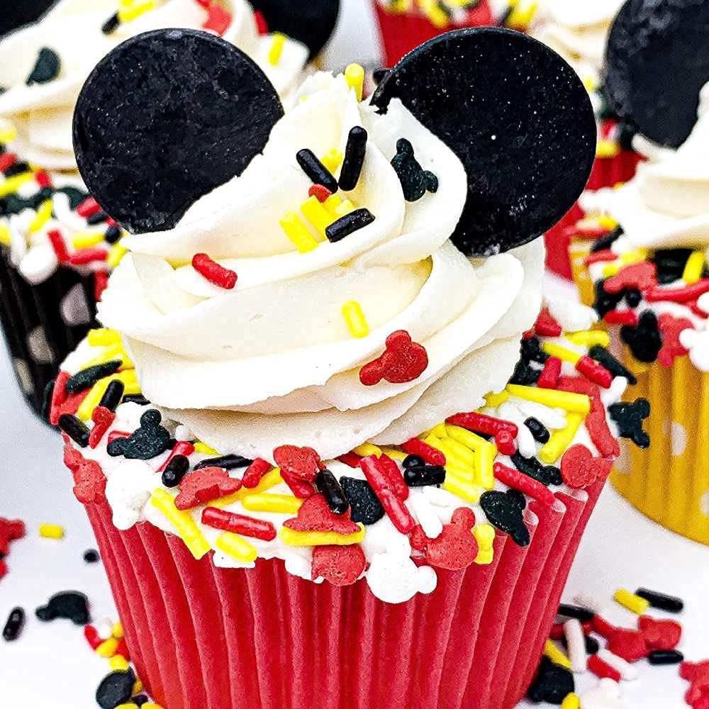 Sweets & Treats Boutique Red Black White Yellow Sprinkles for eye-catching design.