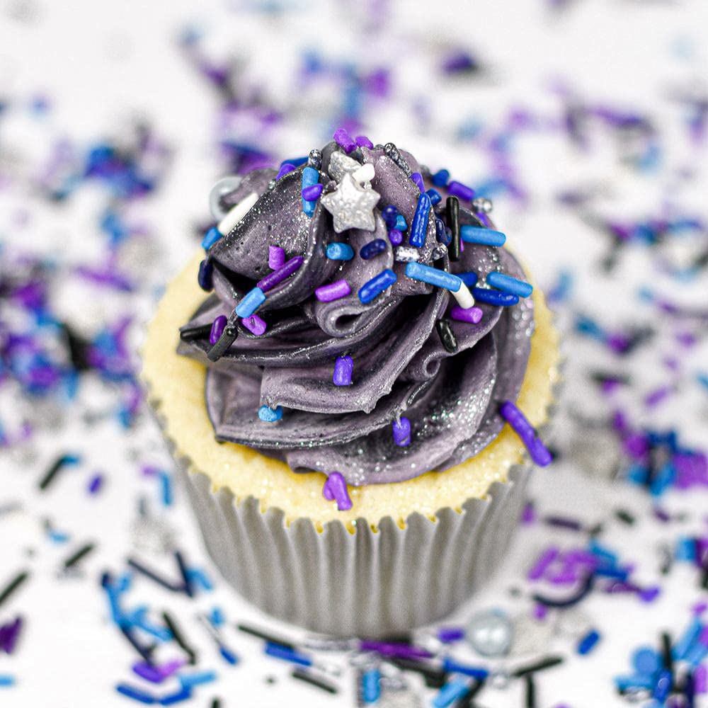 Sweets & Treats Boutique Space Cake Topper Sprinkles for space-themed desserts.