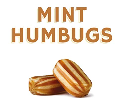 Sweetshop Bonds Of London mint humbugs bag open, ready for sharing.