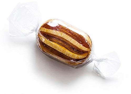 Sweetshop Bonds Of London mint humbugs ingredients label, vegetarian and coeliac-friendly.