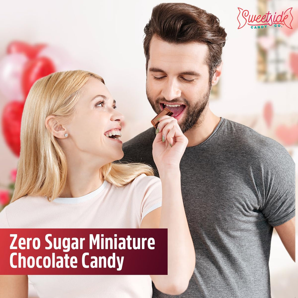 SWEETSIDE At-home snacking setup featuring Zero Sugar Caramel chocolates.
