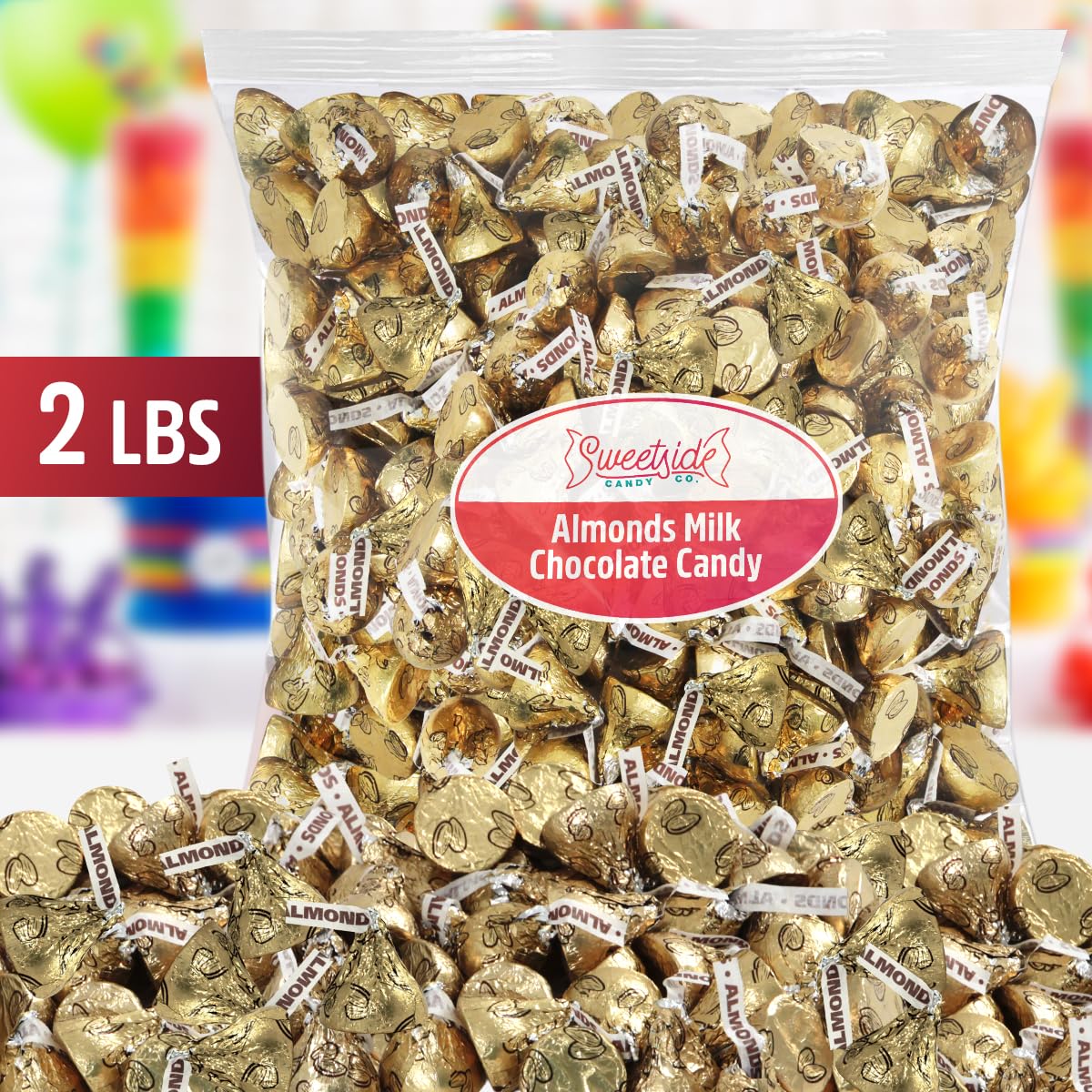 SWEETSIDE bulk almond kisses 2lb, ready for sharing at events.