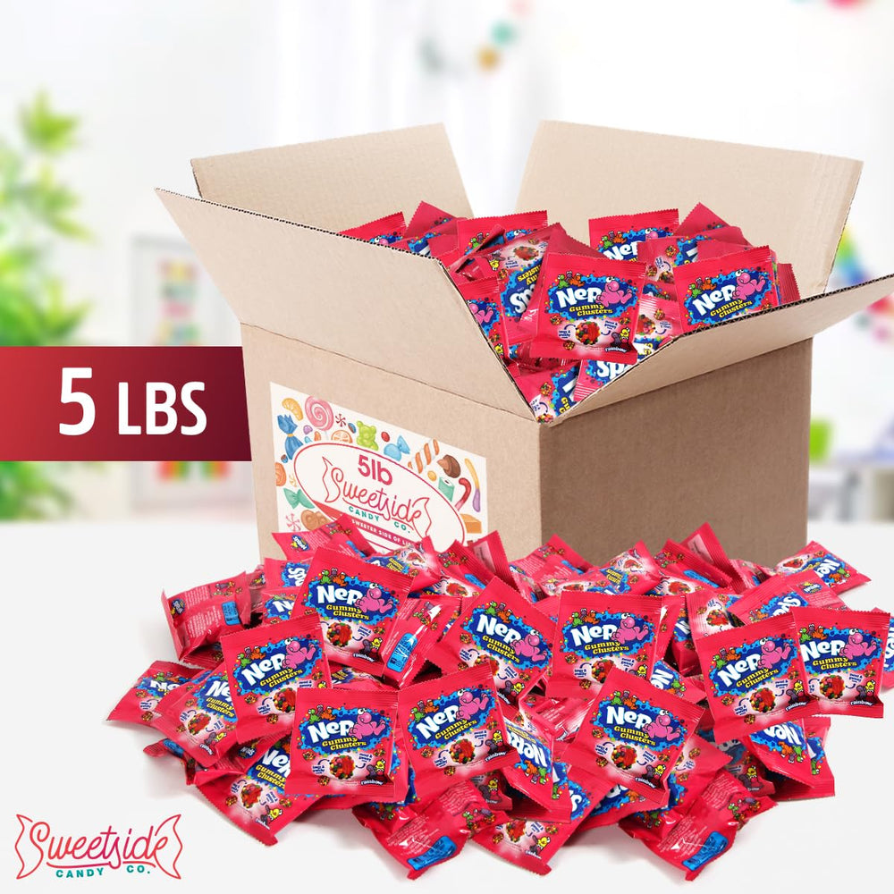 Bulk candy supply with 5lb SWEETSIDE clusters for gatherings.