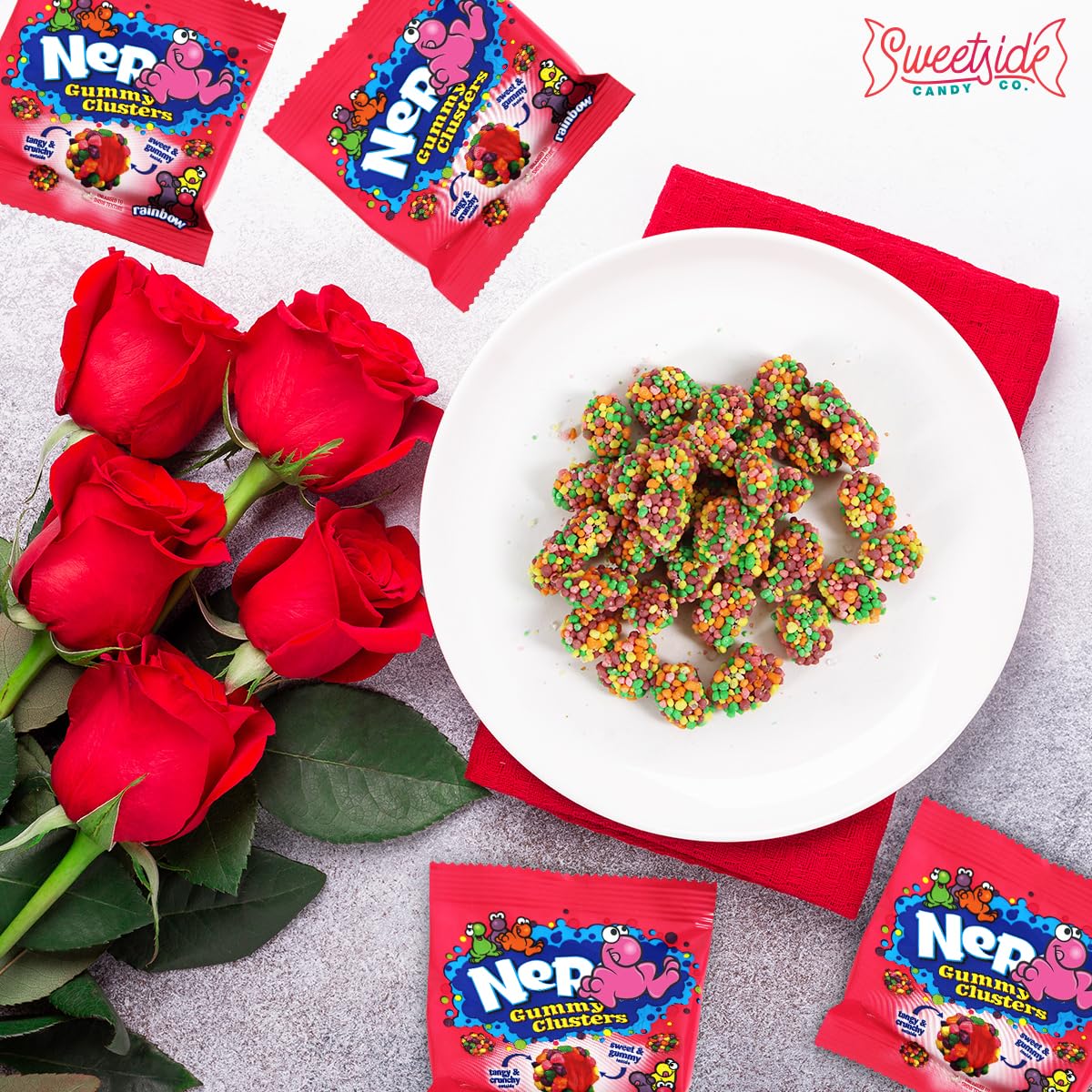 Individually wrapped candy by SWEETSIDE, ideal for events and gifts.