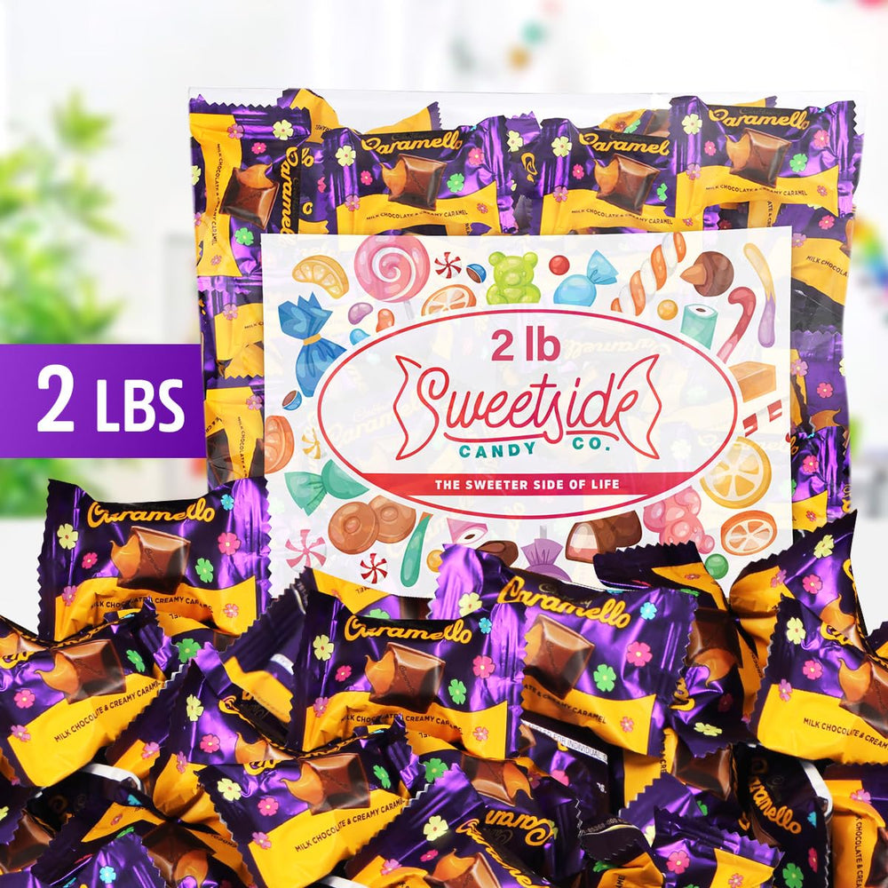 SWEETSIDE CANDY CO Caramello milk chocolate mini bars, silky texture for a quick treat.