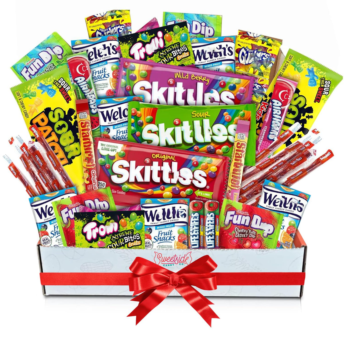 SWEETSIDE CANDY CO Easter gift basket with 41 pieces for sharing.