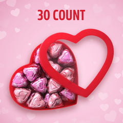 Heart-shaped chocolates display an elegant gift for loved ones