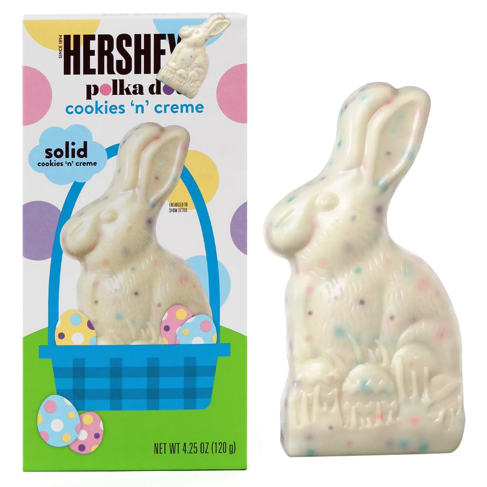SWEETSIDE CANDY CO Hershey's chocolate bunny with polka dots, perfect for Easter baskets