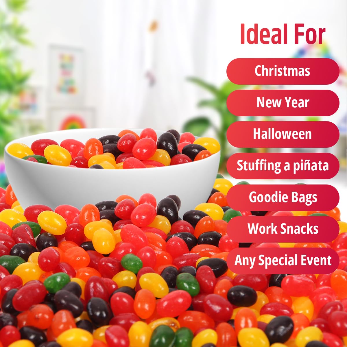 SWEETSIDE Jelly Beans Family gathering kit shows colorful treat options