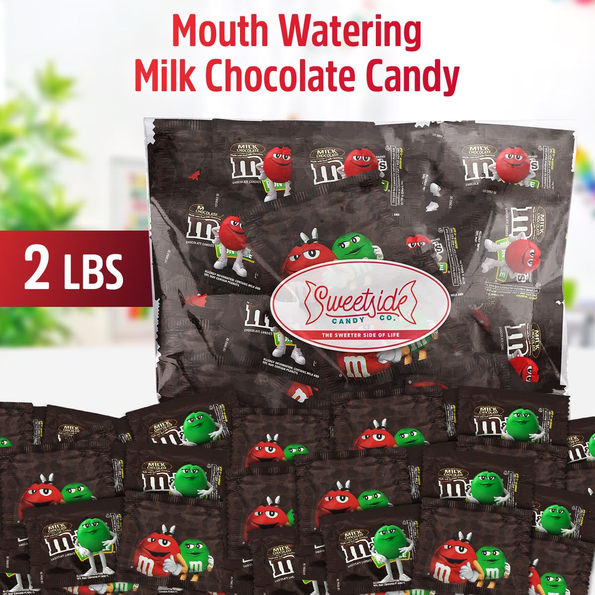 SWEETSIDE Candy Co. M&M Milk Chocolate Bundle—70 packs ready for sharing