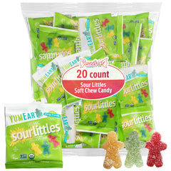 SWEETSIDE CANDY CO Organic Sour Littles Bags display ready-to-share tangy treats