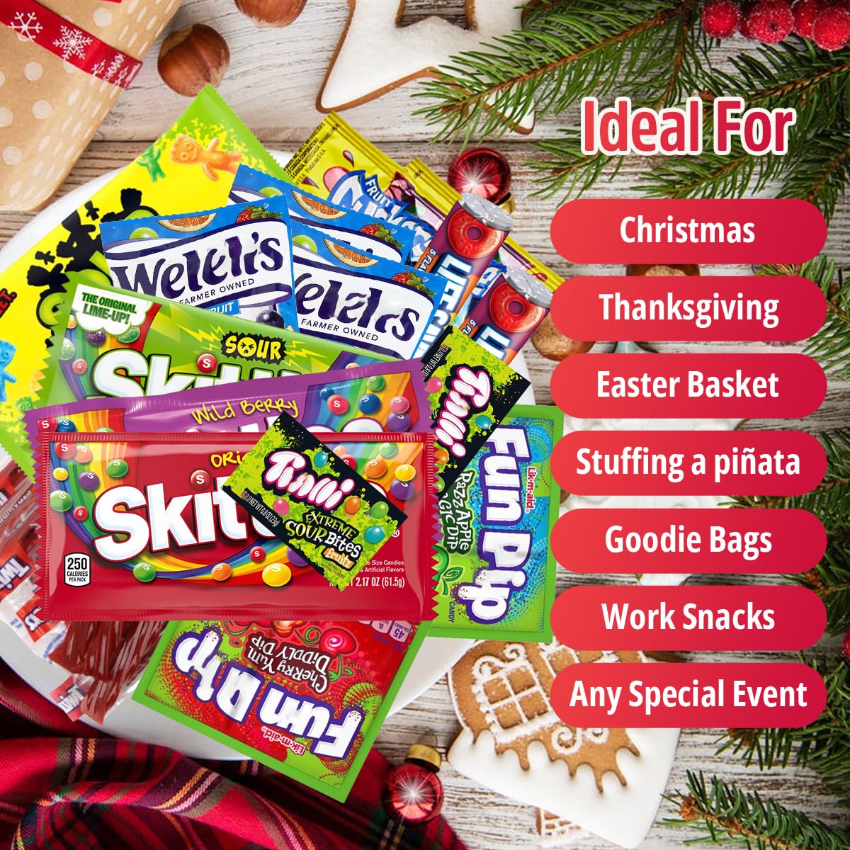 SWEETSIDE CANDY CO 41-piece assortment for parties and family gatherings.