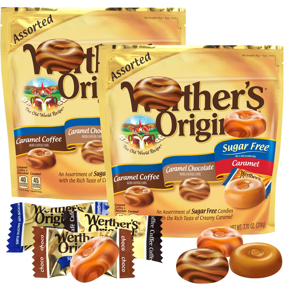 Werther's Original sugar-free candy pack ready for sharing.