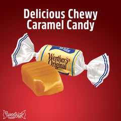 SWEETSIDE CANDY CO Werther's sugar-free caramels on-the-go pack, convenient travel treat.