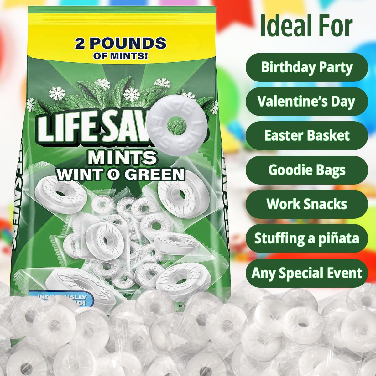 SWEETSIDE CANDY CO. Wint O Green wintergreen flavor close-up