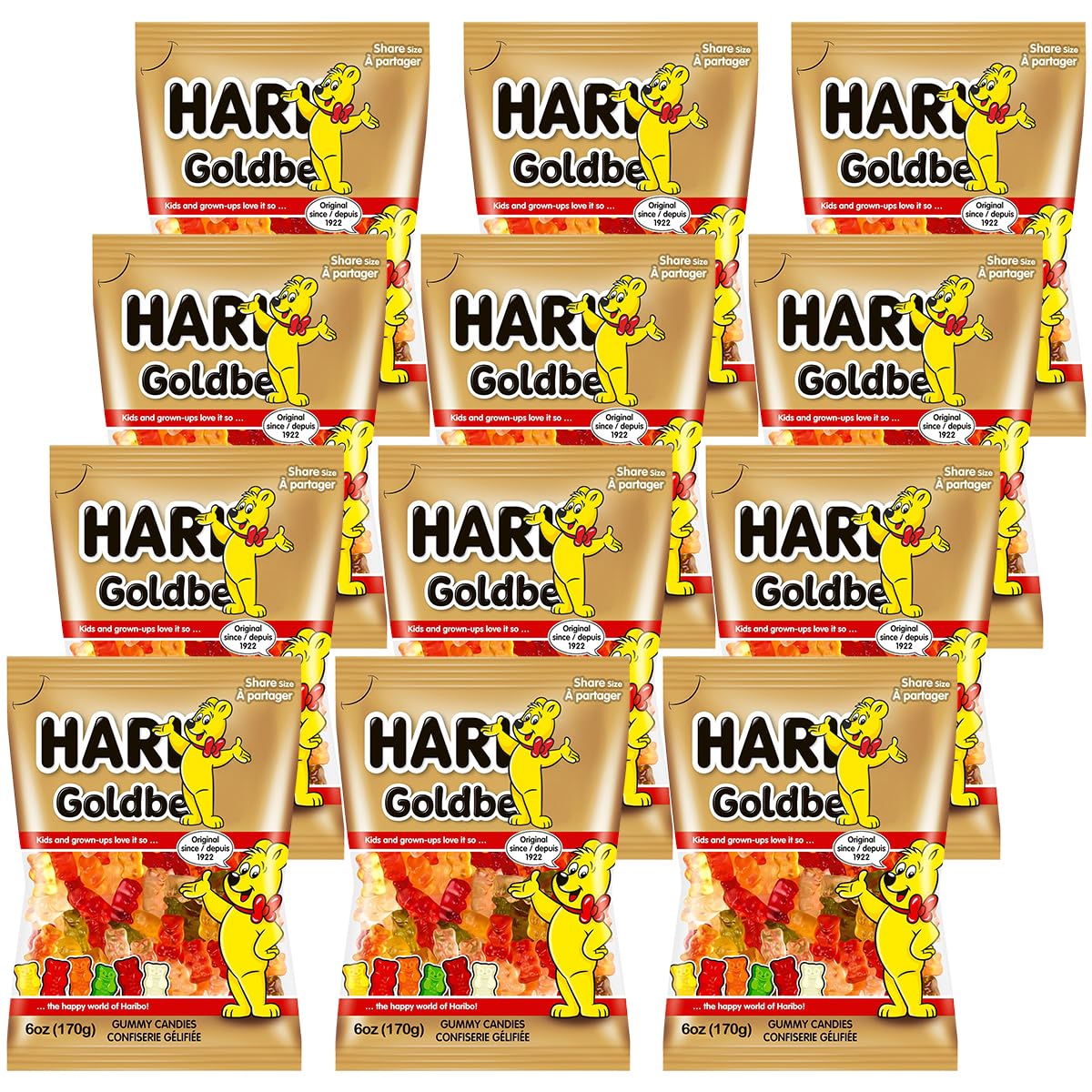 SWEETSIDE Candy Co. Goldbears 12-pack front view for family sharing.