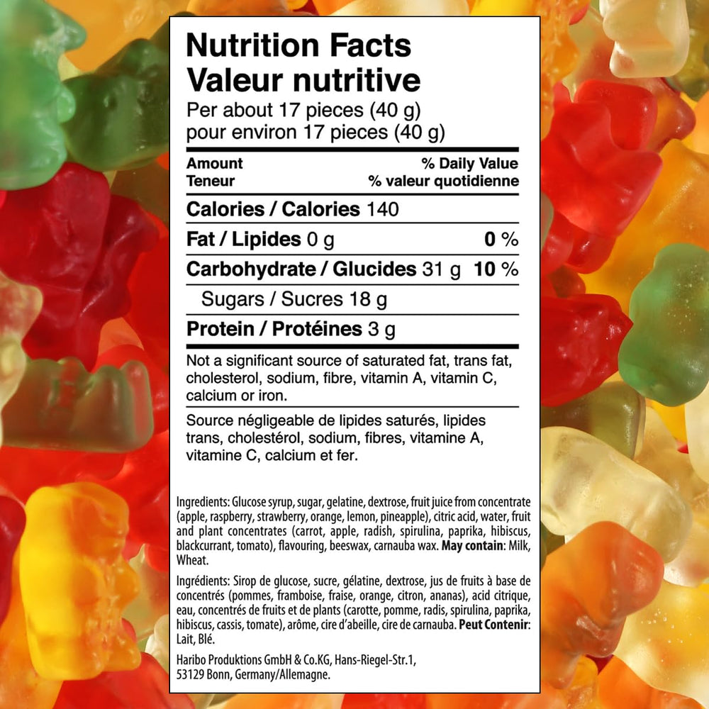 SWEETSIDE Goldbears assorted flavors close-up highlighting colors.