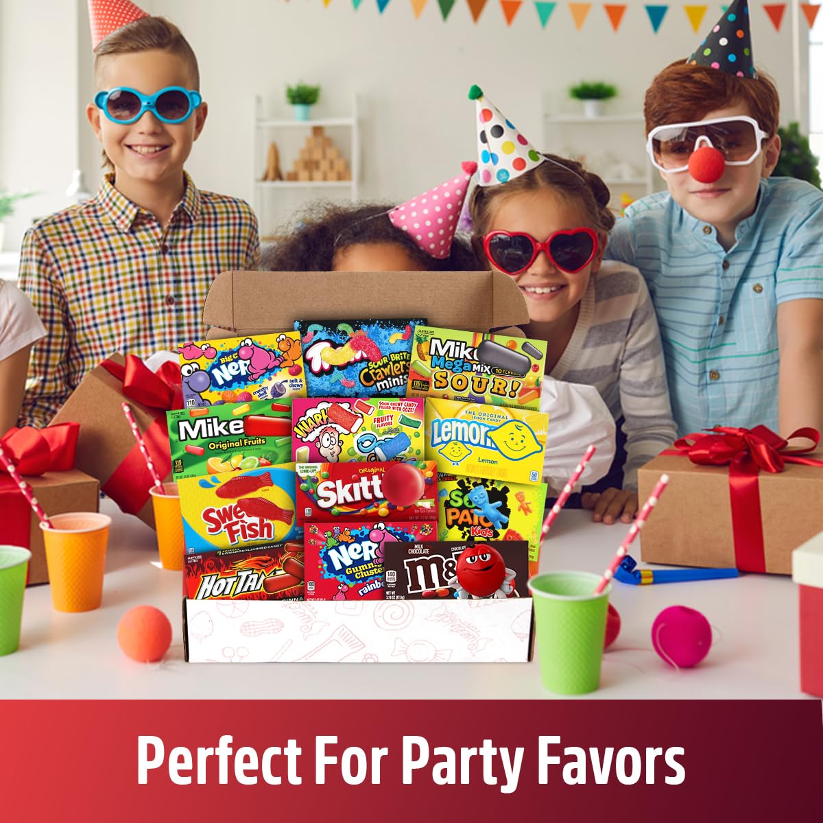 SWEETSIDE CANDY CO. Gummy candy mix close-up, chewy textures for every craving.