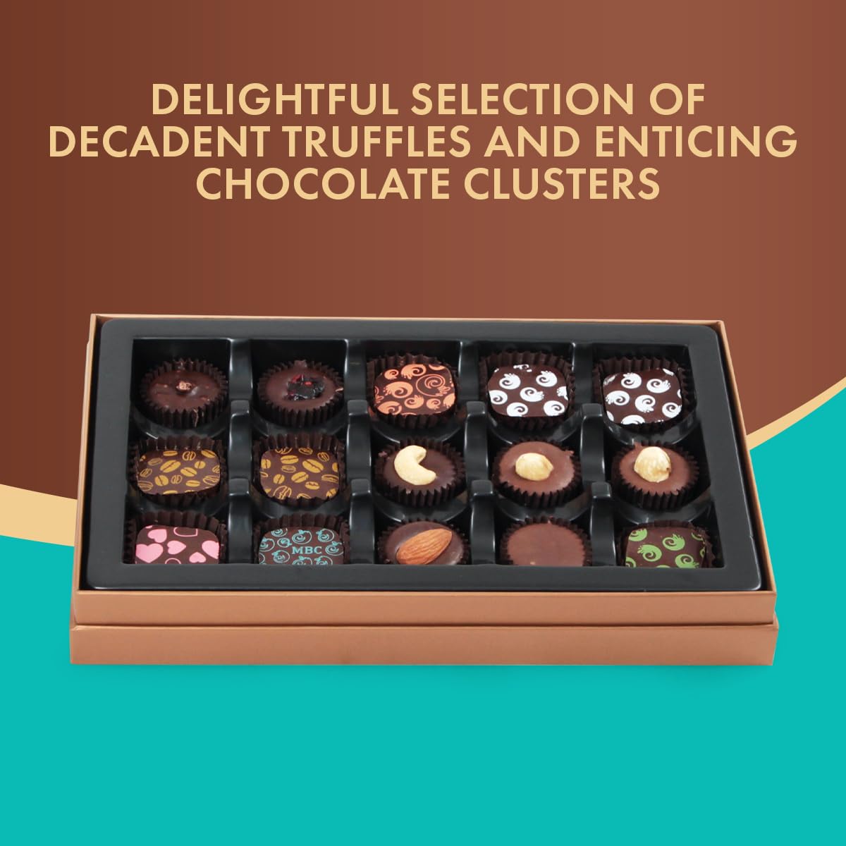 SWEETSIDE gourmet chocolate truffles centerpiece for upscale gift baskets