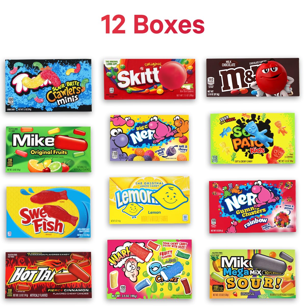 SWEETSIDE CANDY CO. Movie Candy Pack assorted view, convenient party snack option.