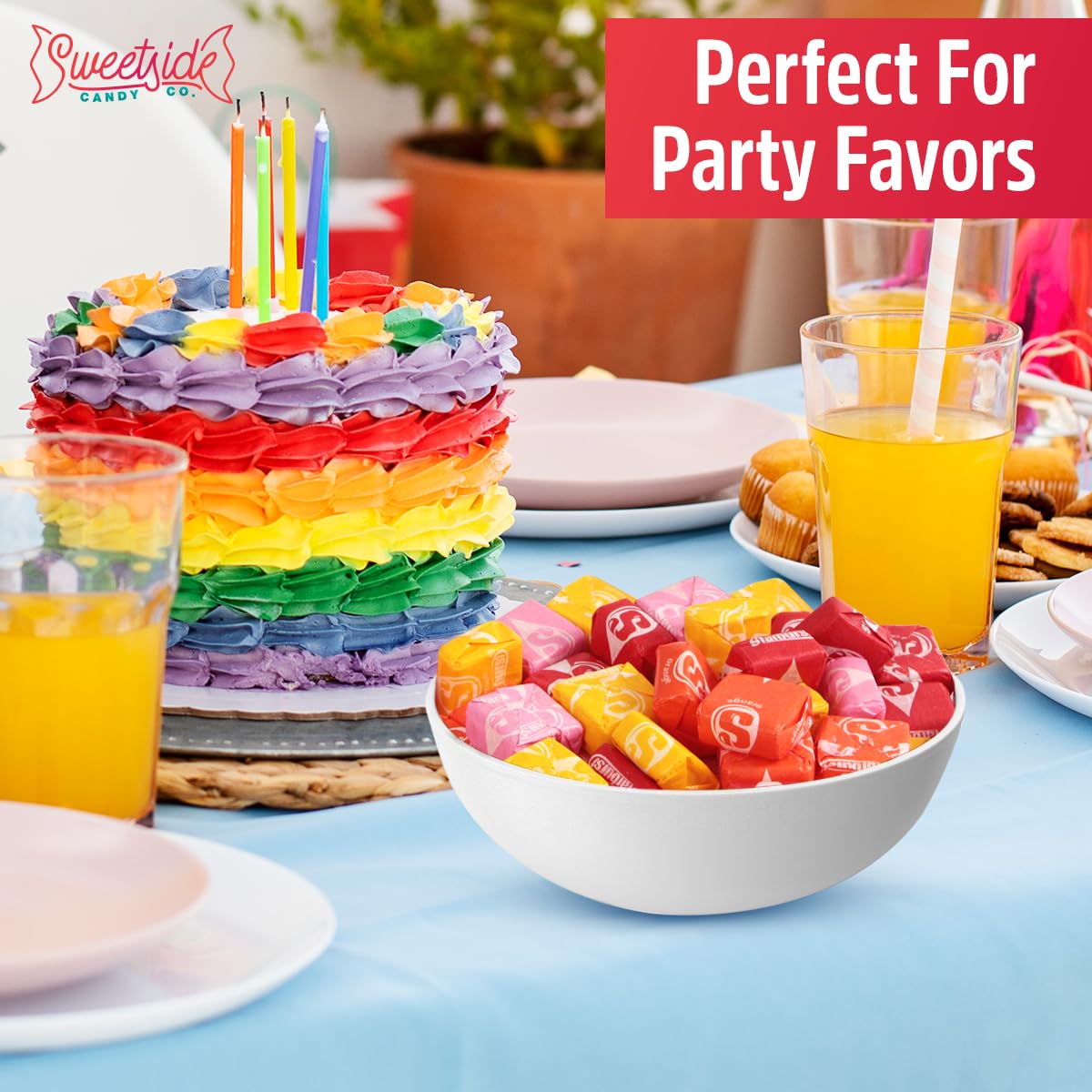 SWEETSIDE Starbrst red candy piece emphasizing bold fruity notes for romantic events