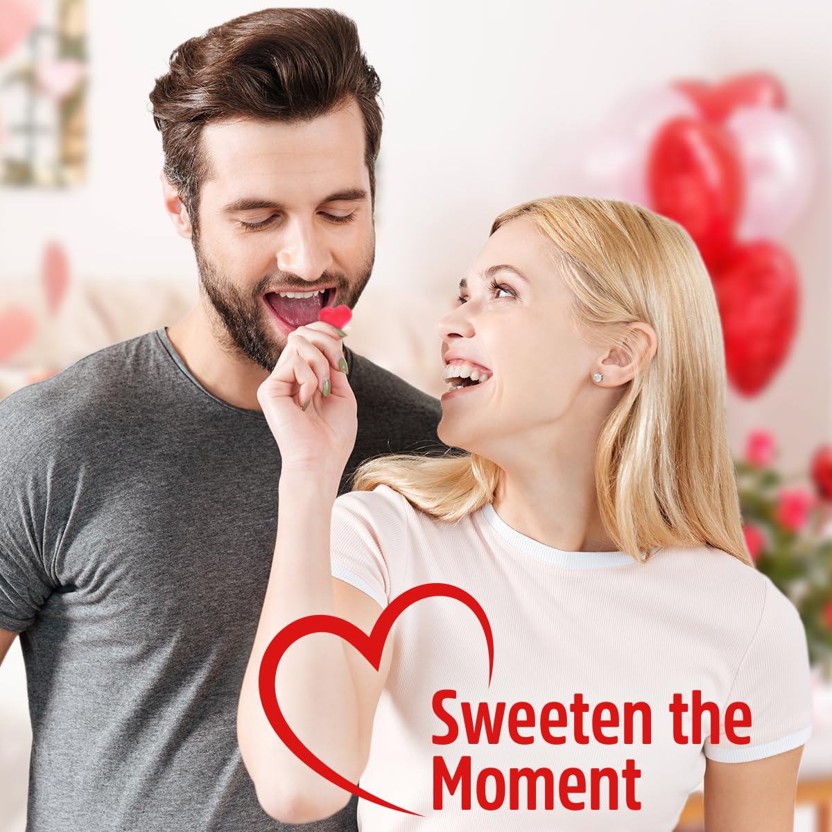 SWEETSIDE valentine gummy hearts for gifting and family gatherings.