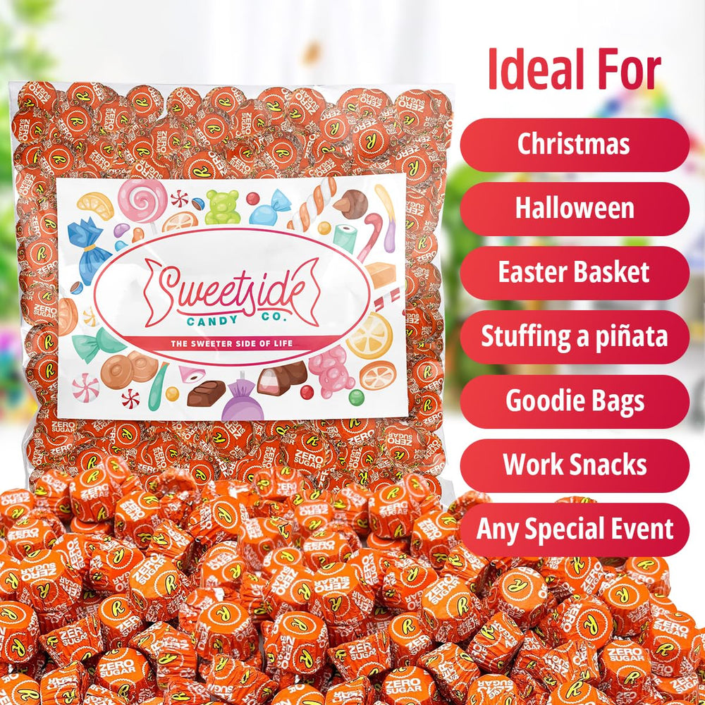 SWEETSIDE Zero sugar chocolate peanut butter cups as a versatile topping for desserts.