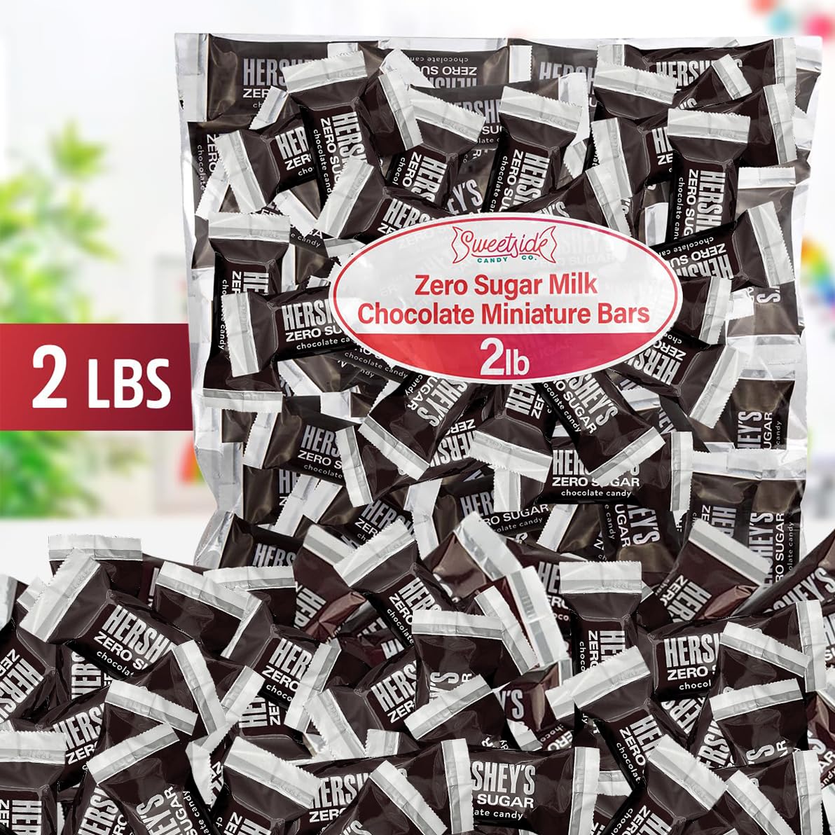 SWEETSIDE Zero Sugar Milk Chocolate Miniature Bars individually wrapped for fresh taste
