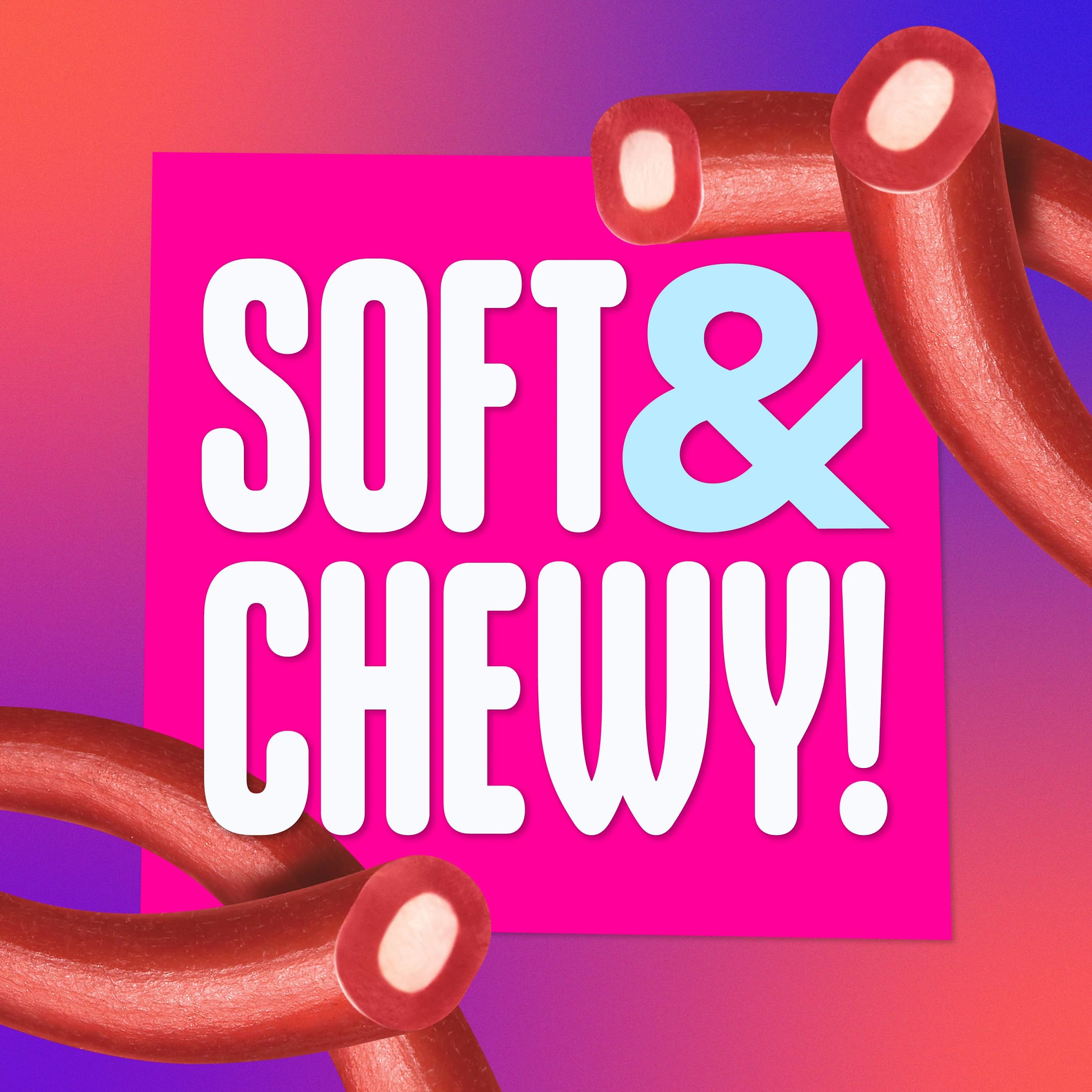 SweeTARTS Cherry Punch Ropes arranged on a plate, perfect for gatherings.