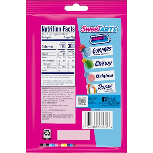 SweeTARTS Cherry Punch Ropes twelve-pack laid out for gifting or stocking.