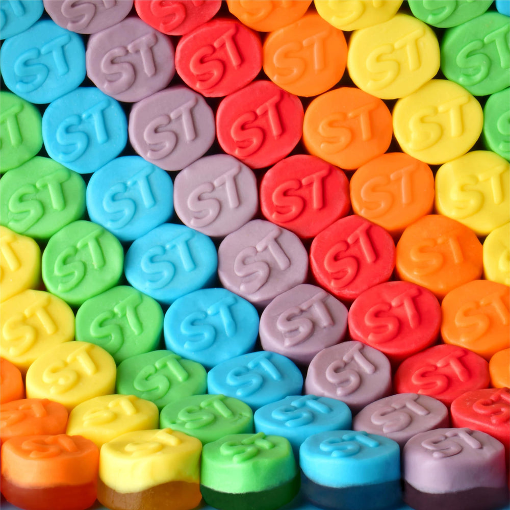 SweeTARTS Gummies Fruity Splitz lemon flavor, zesty tang.