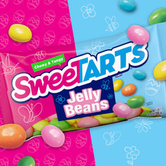 SweeTARTS Jelly Beans used as a tangy cake topping for spring desserts