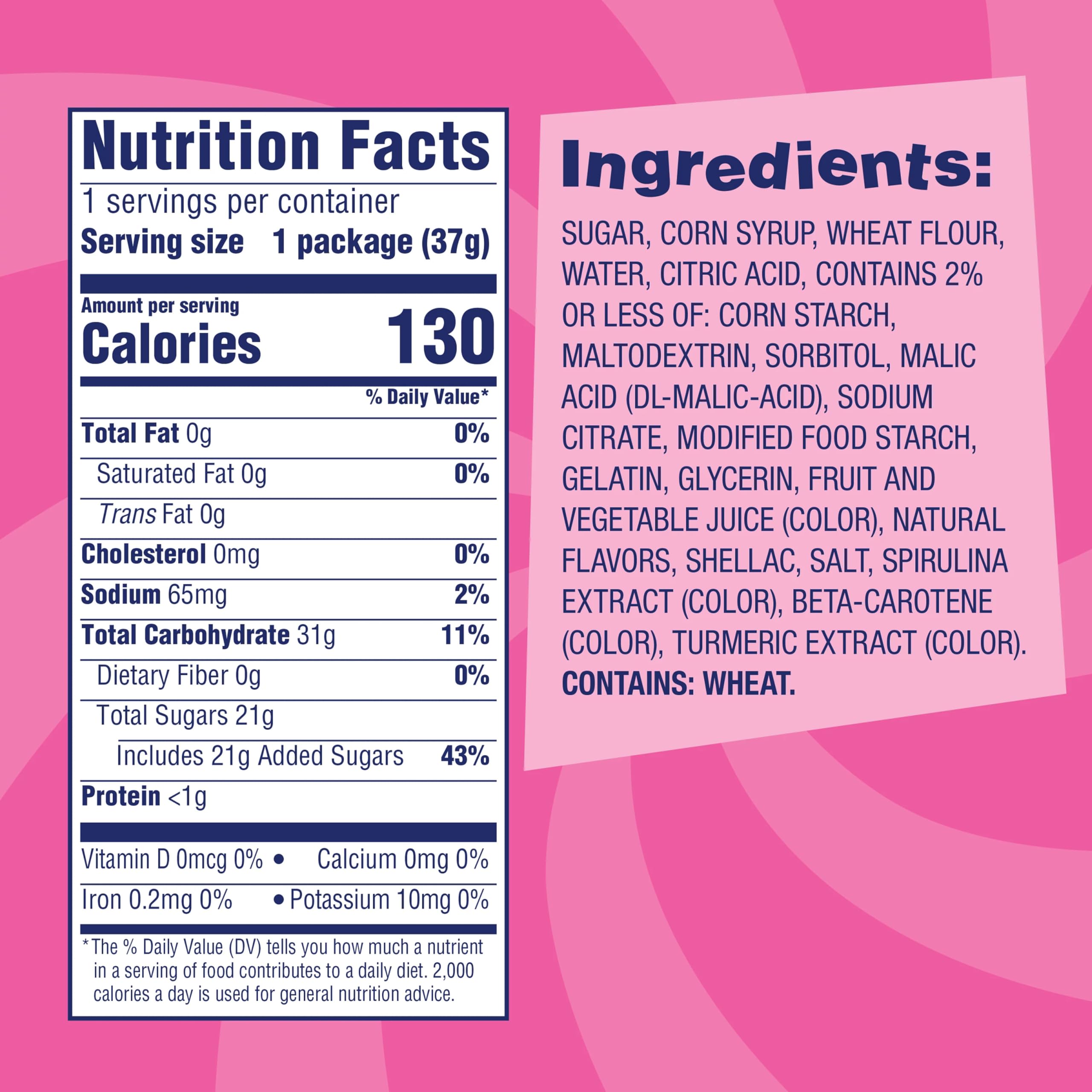 SweeTARTS Mega Rope on-the-go snack for road trips.