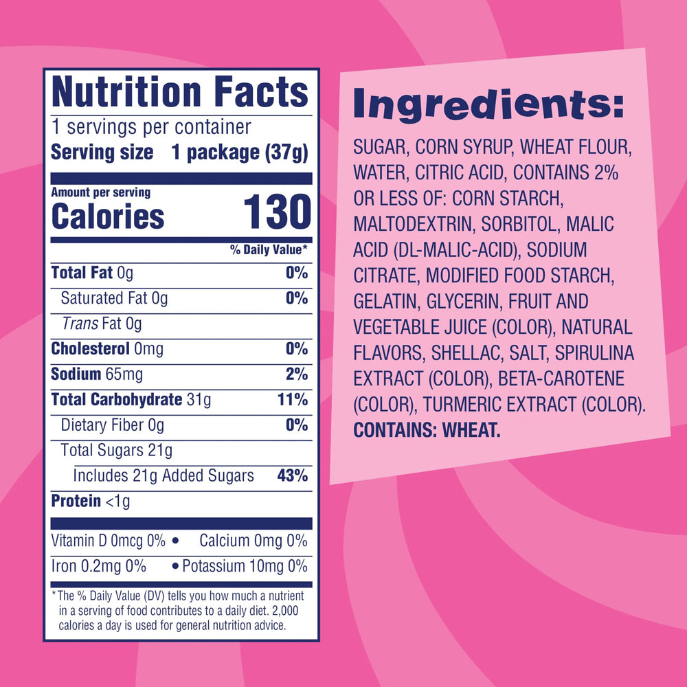 SweeTARTS Mega Rope on-the-go snack for road trips.