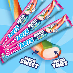SweeTARTS Mega Rope tart center detail emphasizes the bold bite.