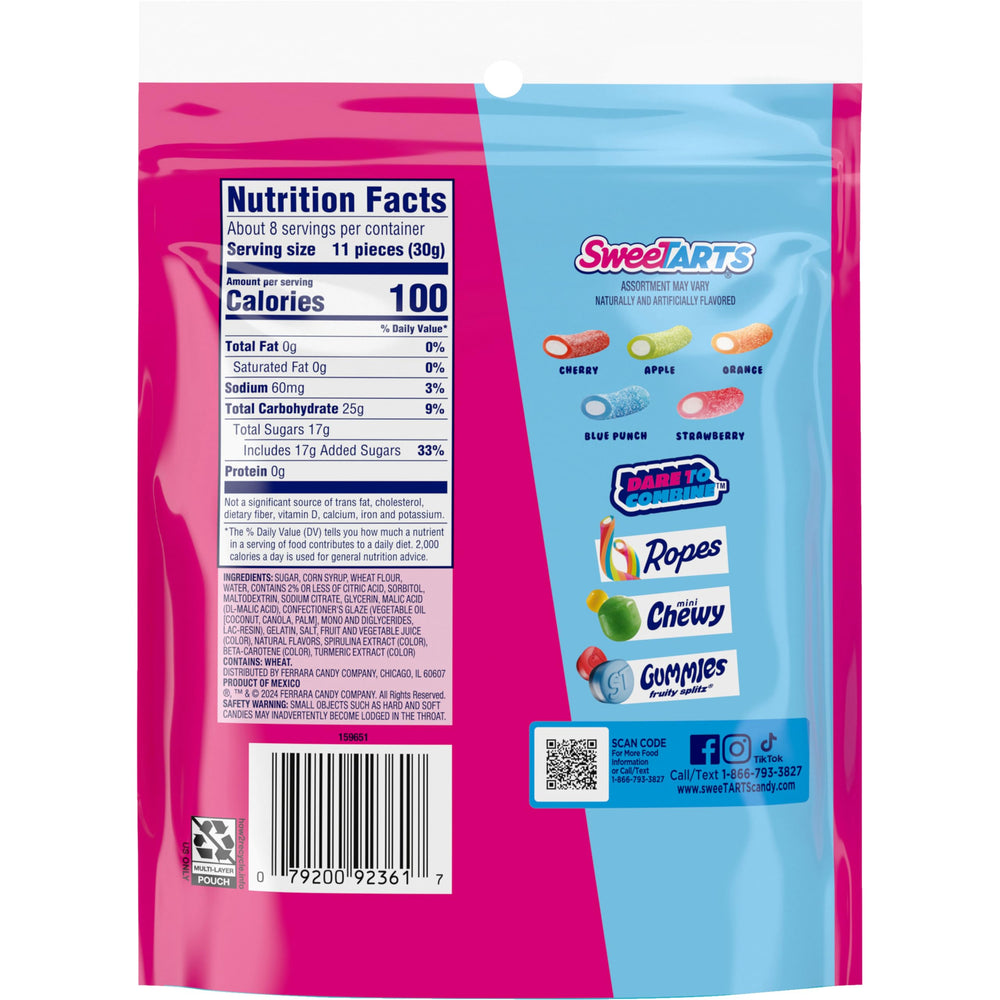 SweeTARTS Rope Bites resealable bag keeps candy fresh