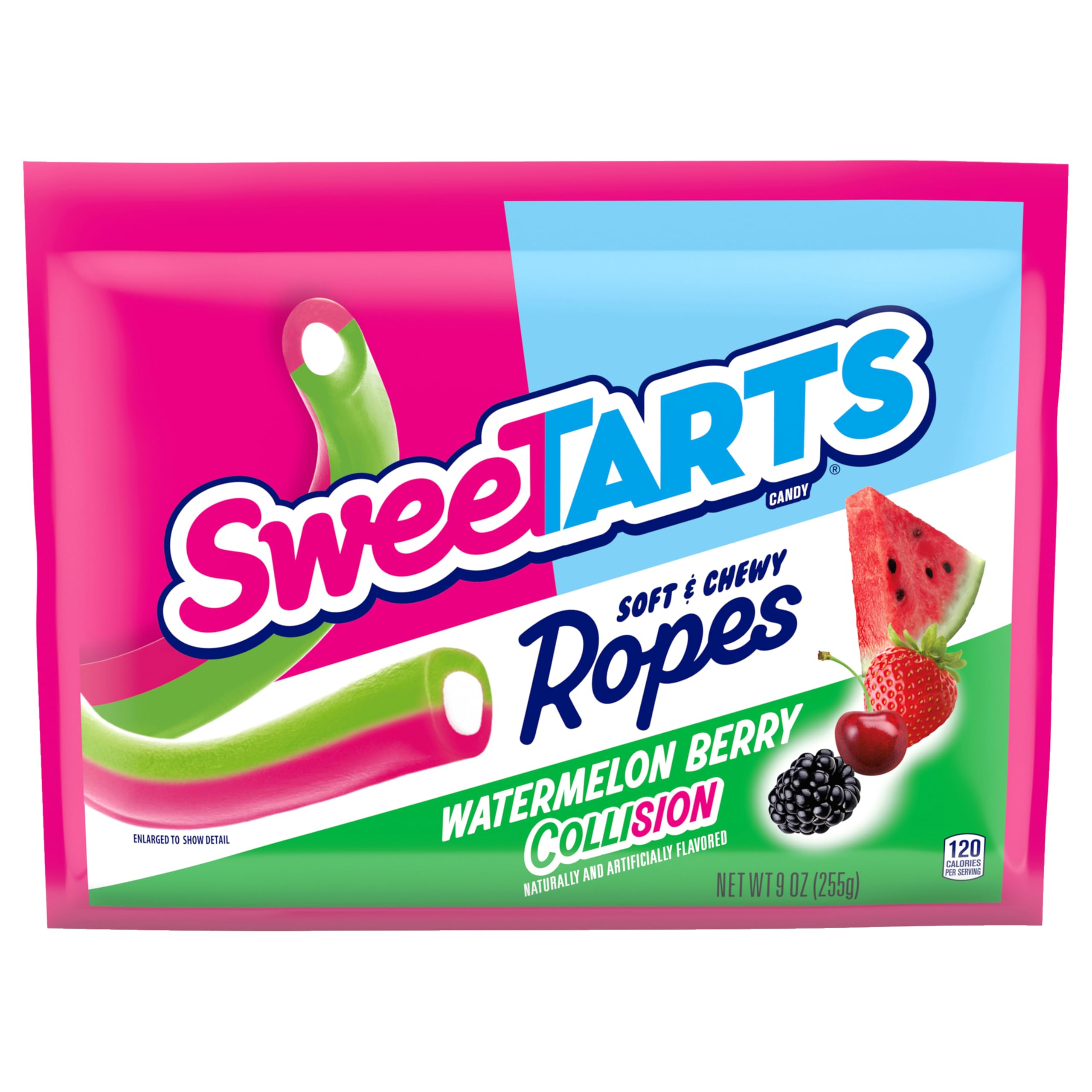 SweeTARTS Ropes Watermelon Berry Collision nine-ounce pack at a glance.
