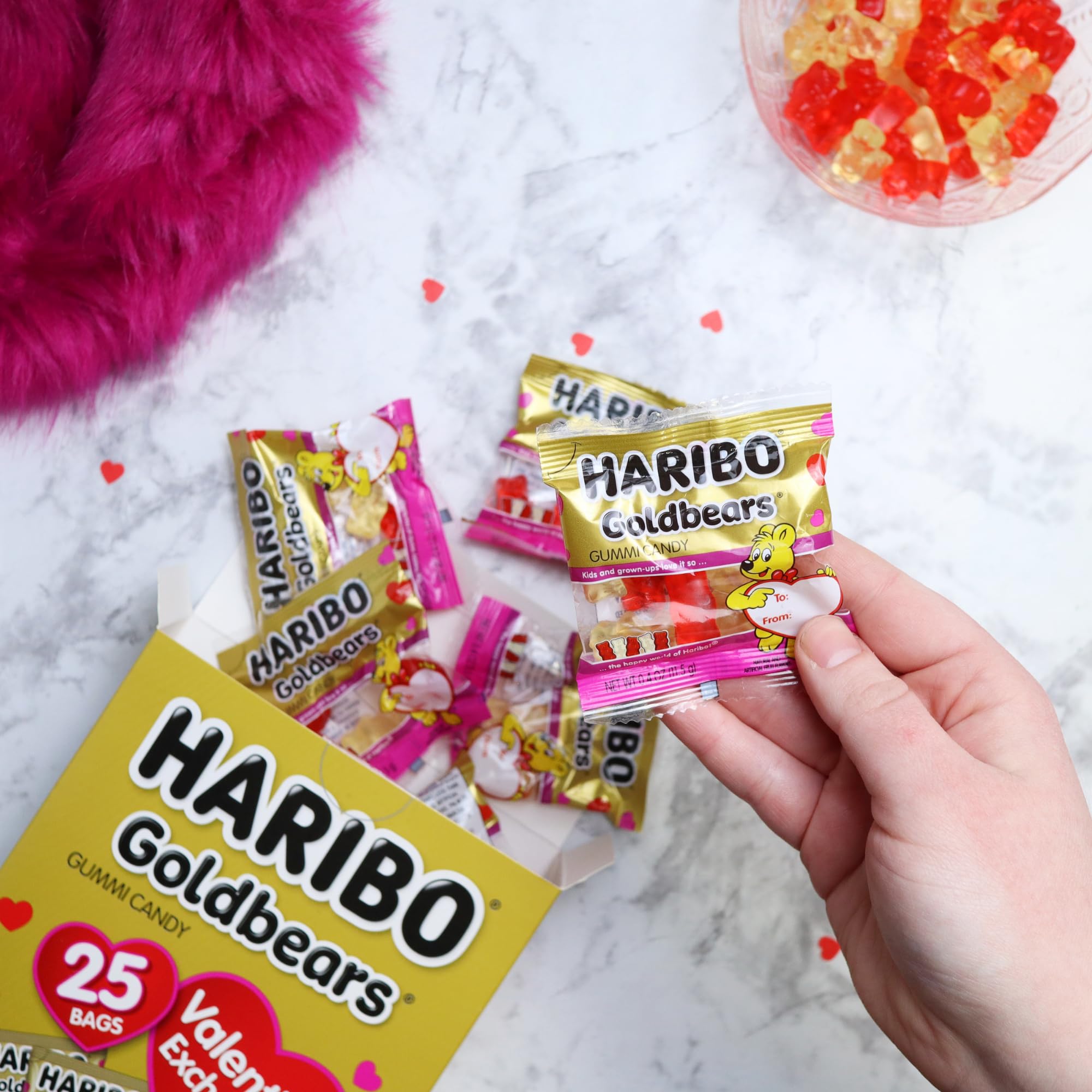 Sweetzo 25 mini bags per box highlight abundant sharing potential.