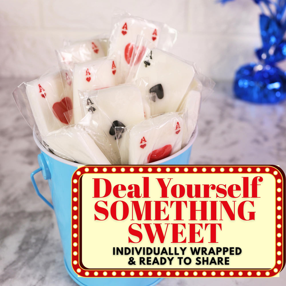 Sweetzo Ace Card Lollipops colorful display for event tables