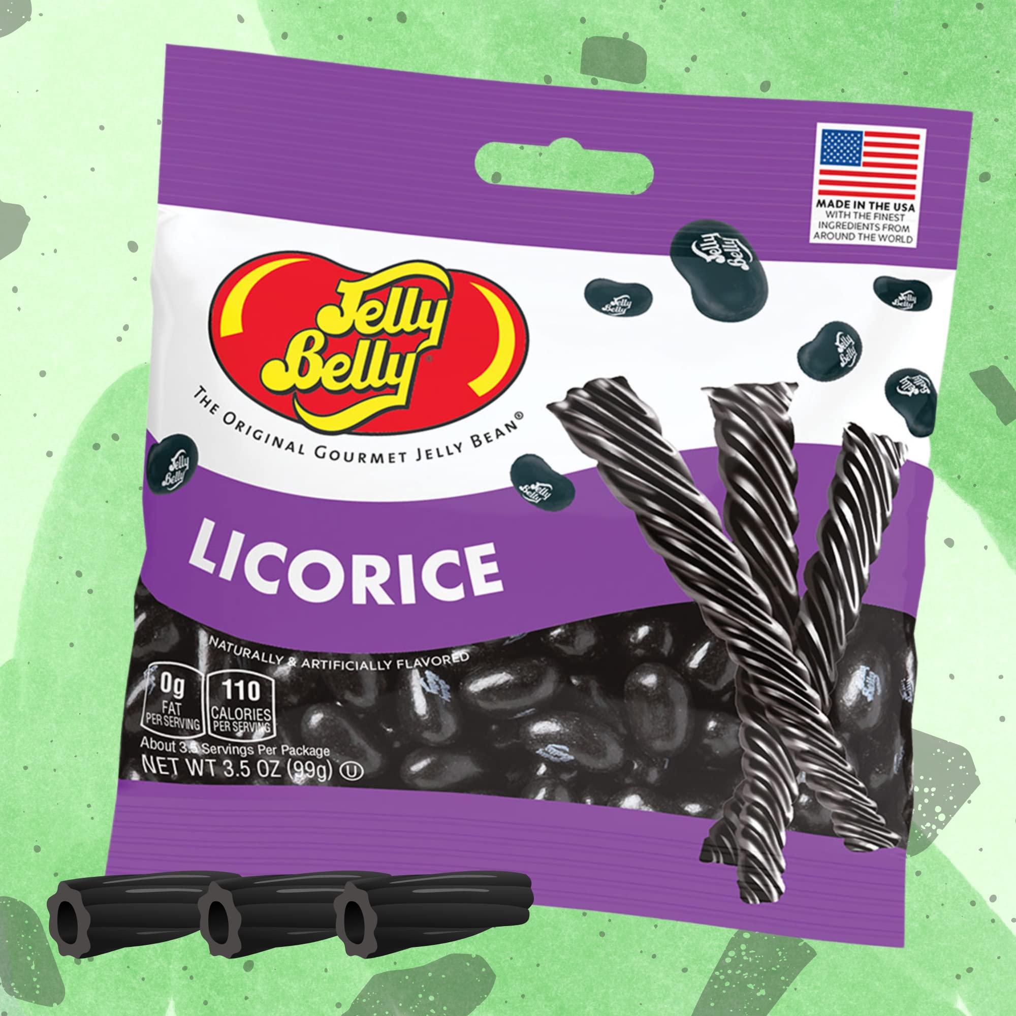 Sweetzo allergen-friendly licorice jelly beans suitable for sensitive diets.