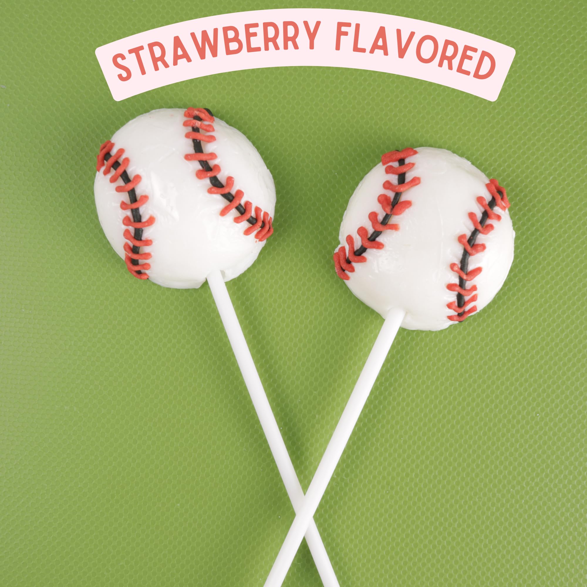 Sweetzo baseball lollipops add playful touch to team party favors.