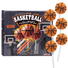 Sweetzo basketball lollipop individually wrapped for easy sharing at parties.