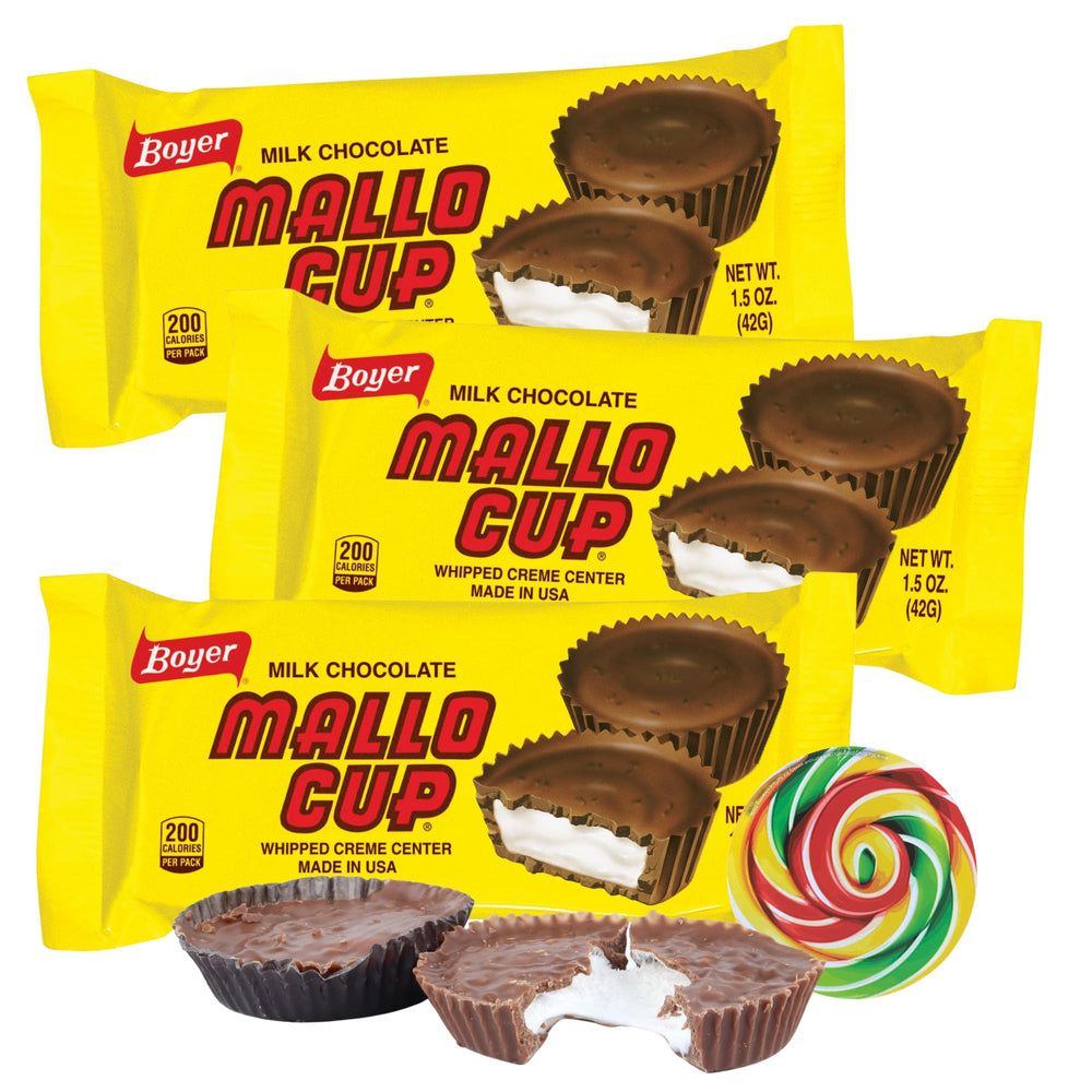 Sweetzo Boyer Mallo Cups pack for convenient on-the-go snacking.