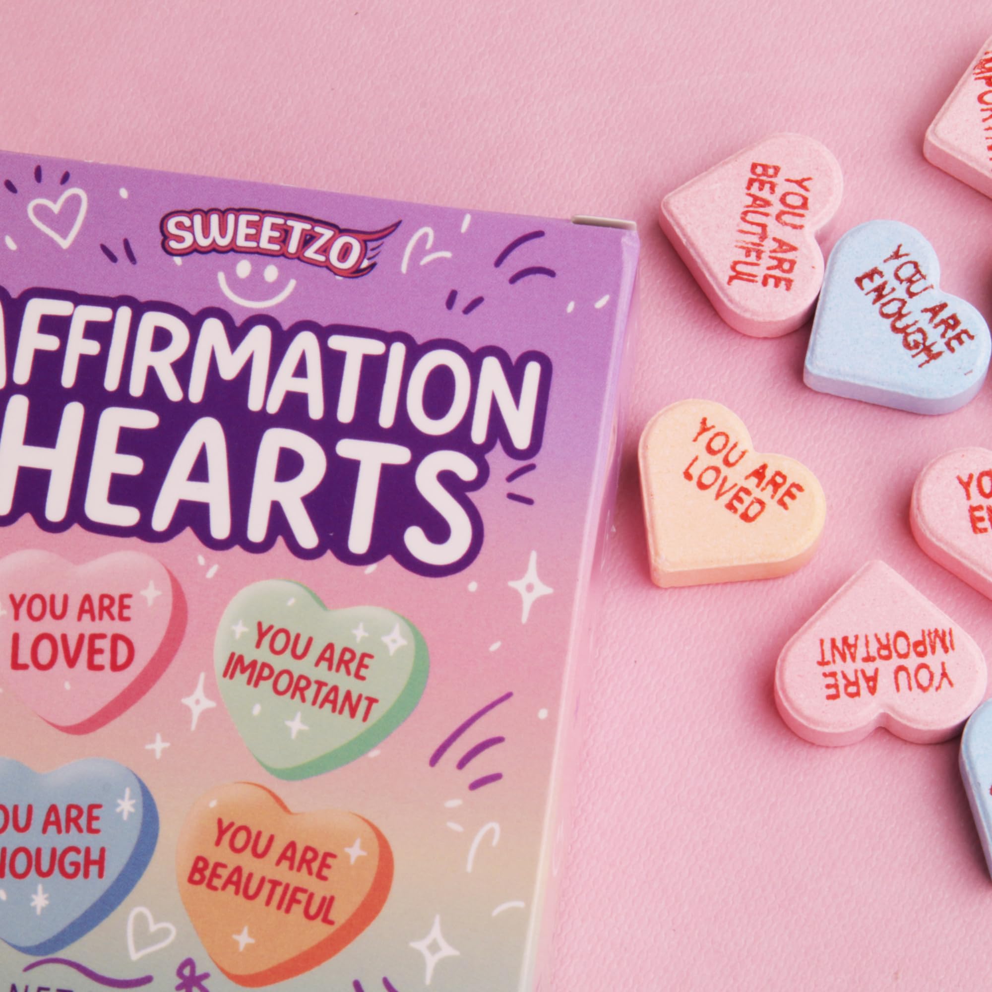 Sweetzo bright pastel packaging that stands out on candy bowls