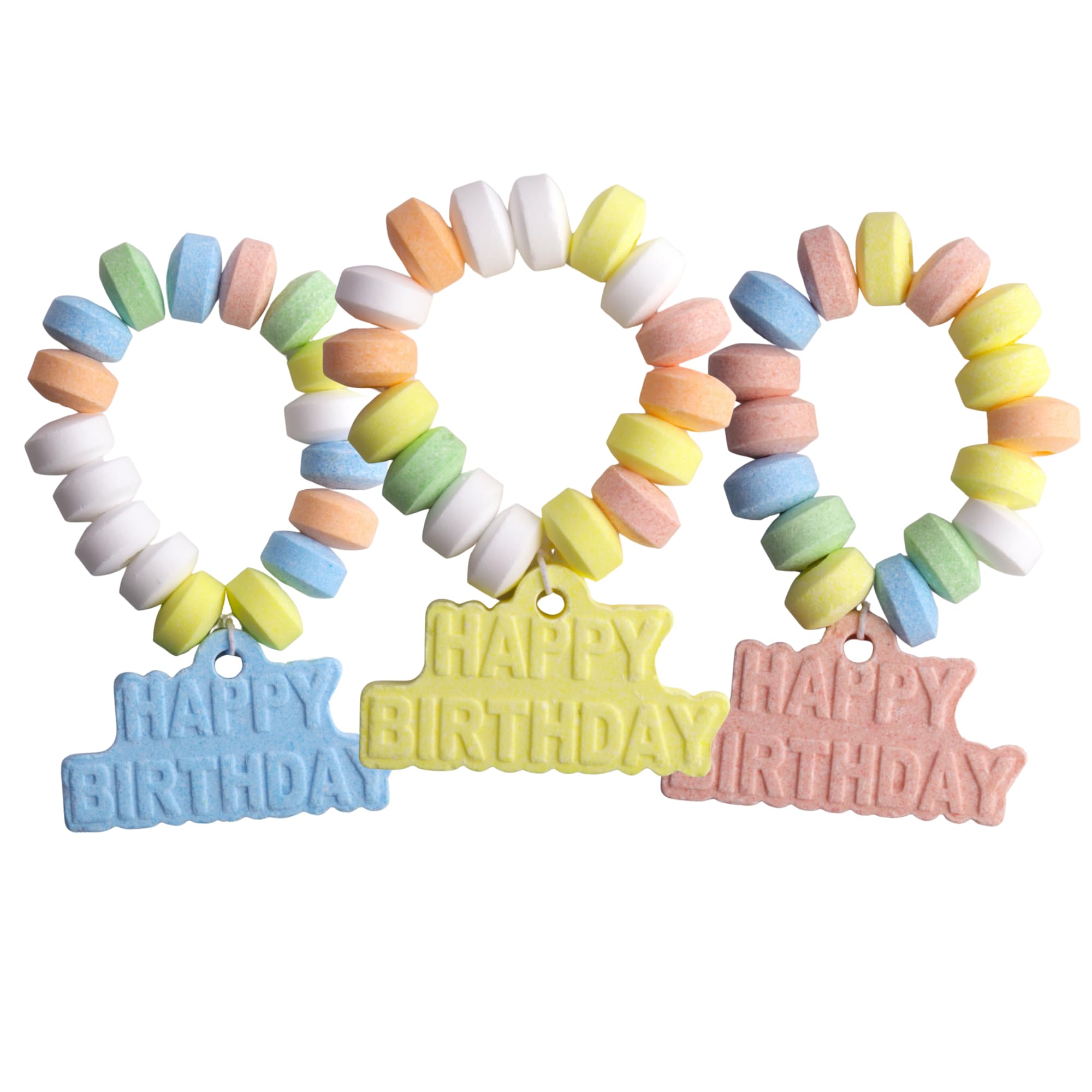 Sweetzo candy bracelets arranged for goodie bags and celebrations.