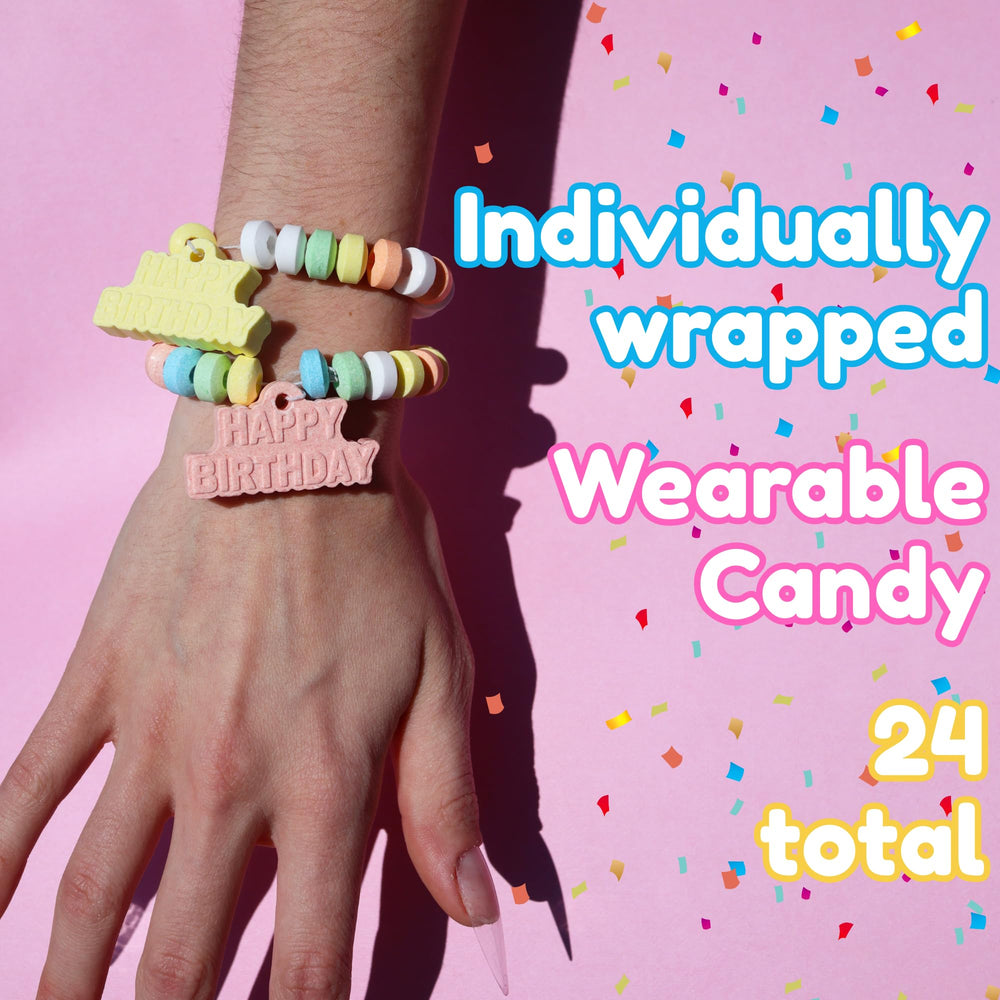 Sweetzo multicolor candy bracelet design for vibrant birthday celebration aesthetics.