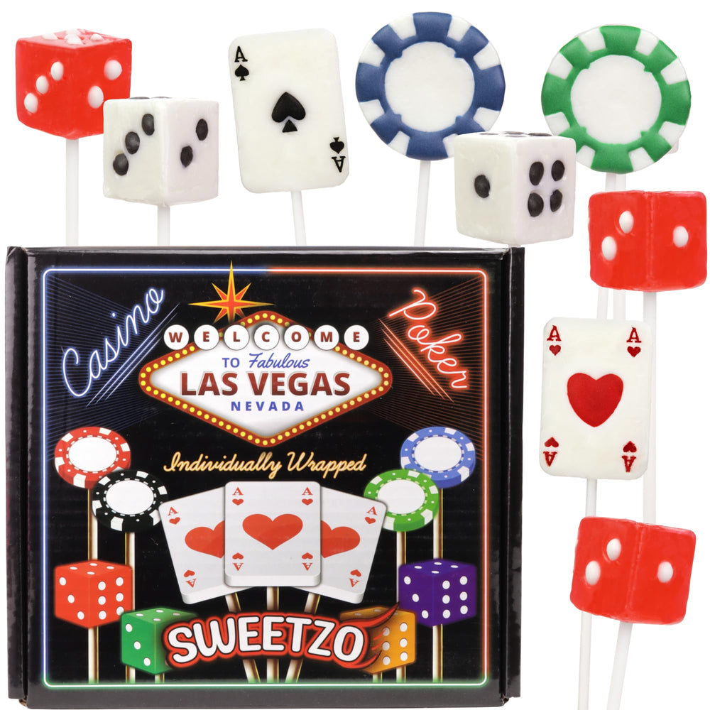 Sweetzo casino dice lollipops for party favors and sharing