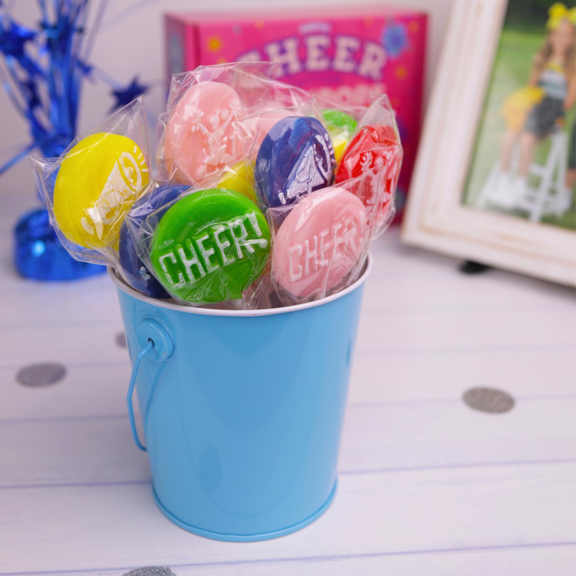 Sweetzo Cheer Tattoo Lollipops offer fruity strawberry and watermelon for bright tasting moments